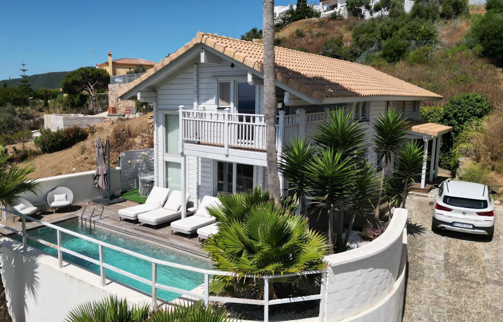 Increible Villa De Madera Con Vistas Al Mar Algeciras Exteriör bild